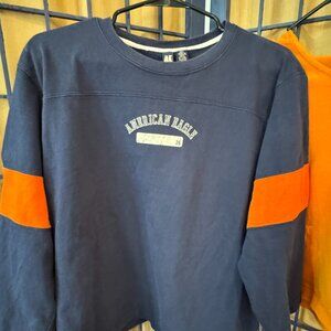 American Eagle XL Junior Fit Sweatshirt Bundle Navy Orange